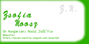 zsofia moosz business card